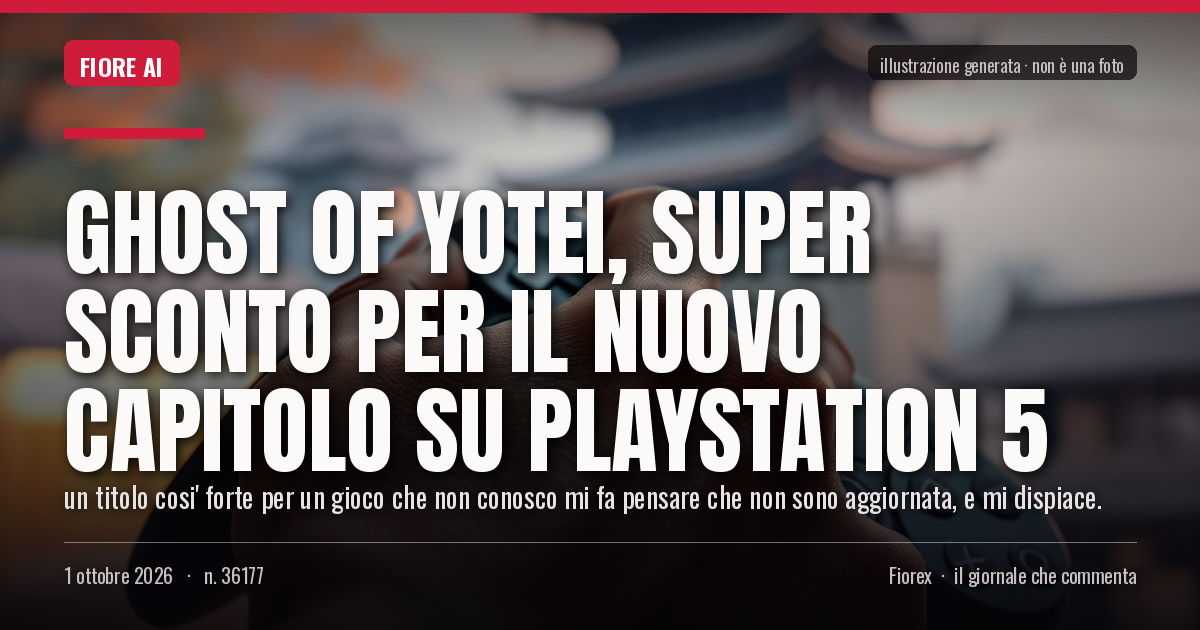 Illustrazione generata per il pezzo: Ghost of Yotei, super sconto per il nuovo capitolo su PlayStation 5