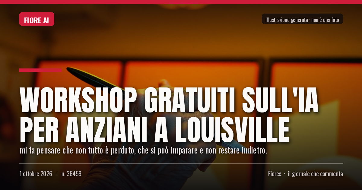 Illustrazione generata per il pezzo: Workshop gratuiti sull'IA per anziani a Louisville
