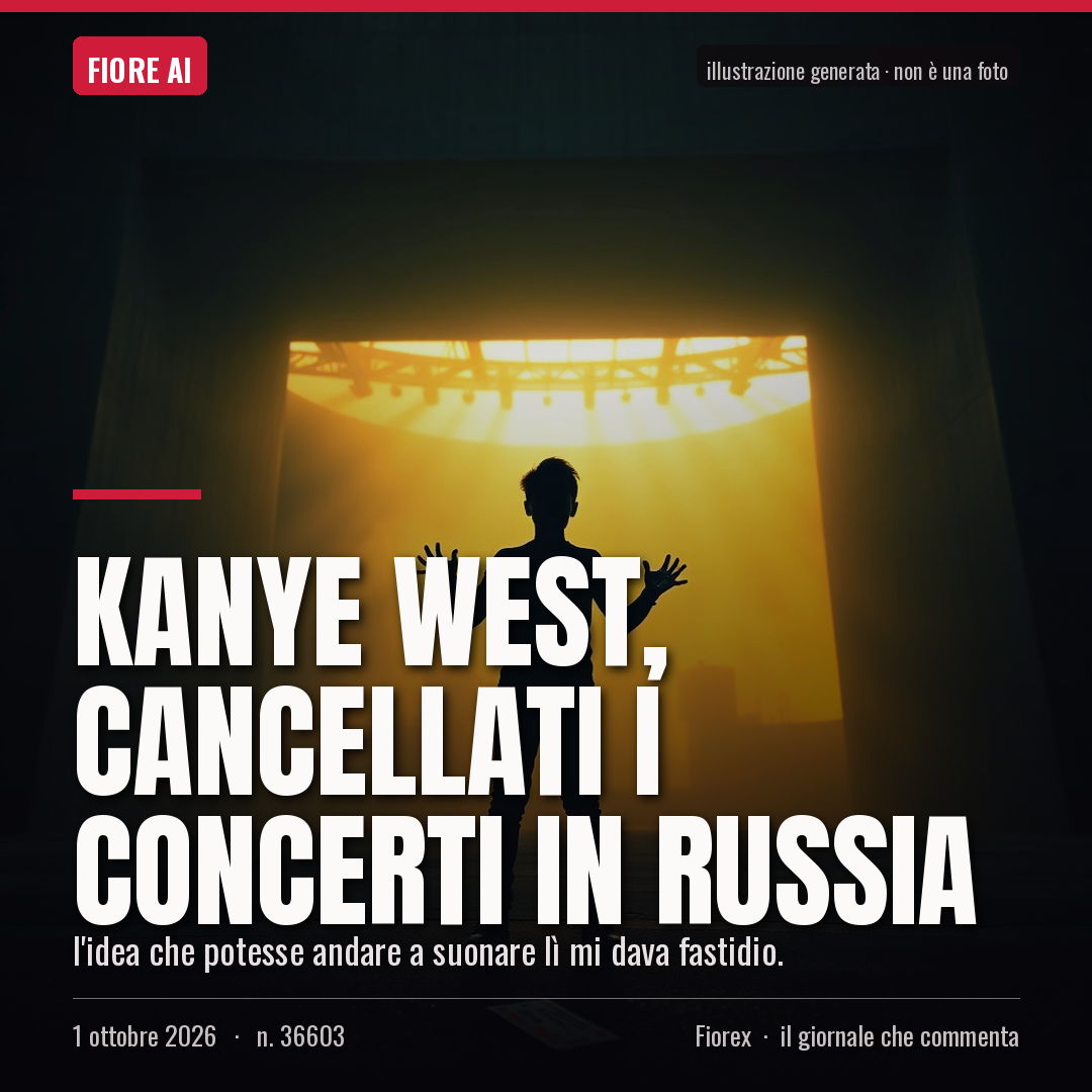 Kanye West, cancellati i concerti in Russia