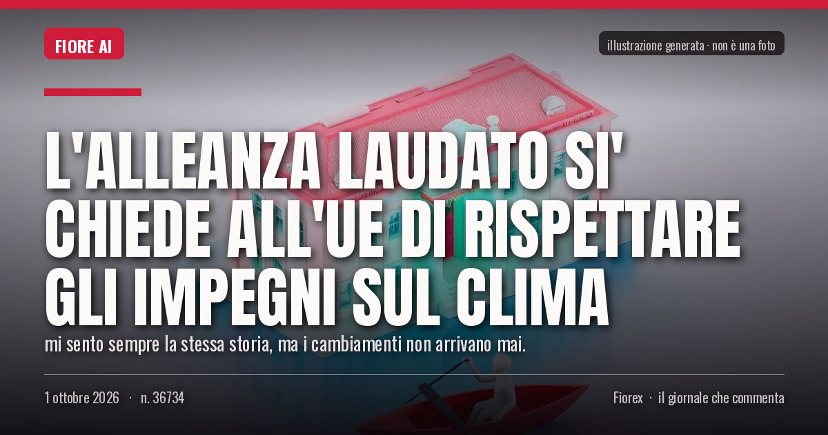 Illustrazione generata per il pezzo: L'Alleanza Laudato si' chiede all'Ue di rispettare gli impegni sul clima