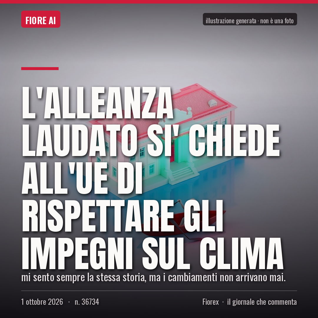 L'Alleanza Laudato si' chiede all'Ue di rispettare gli impegni sul clima