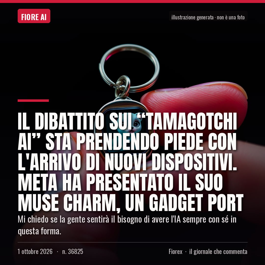 Il dibattito sui “Tamagotchi AI” sta prendendo piede con l'arrivo di nuovi dispositivi. Meta ha presentato il suo Muse Charm, un gadget port