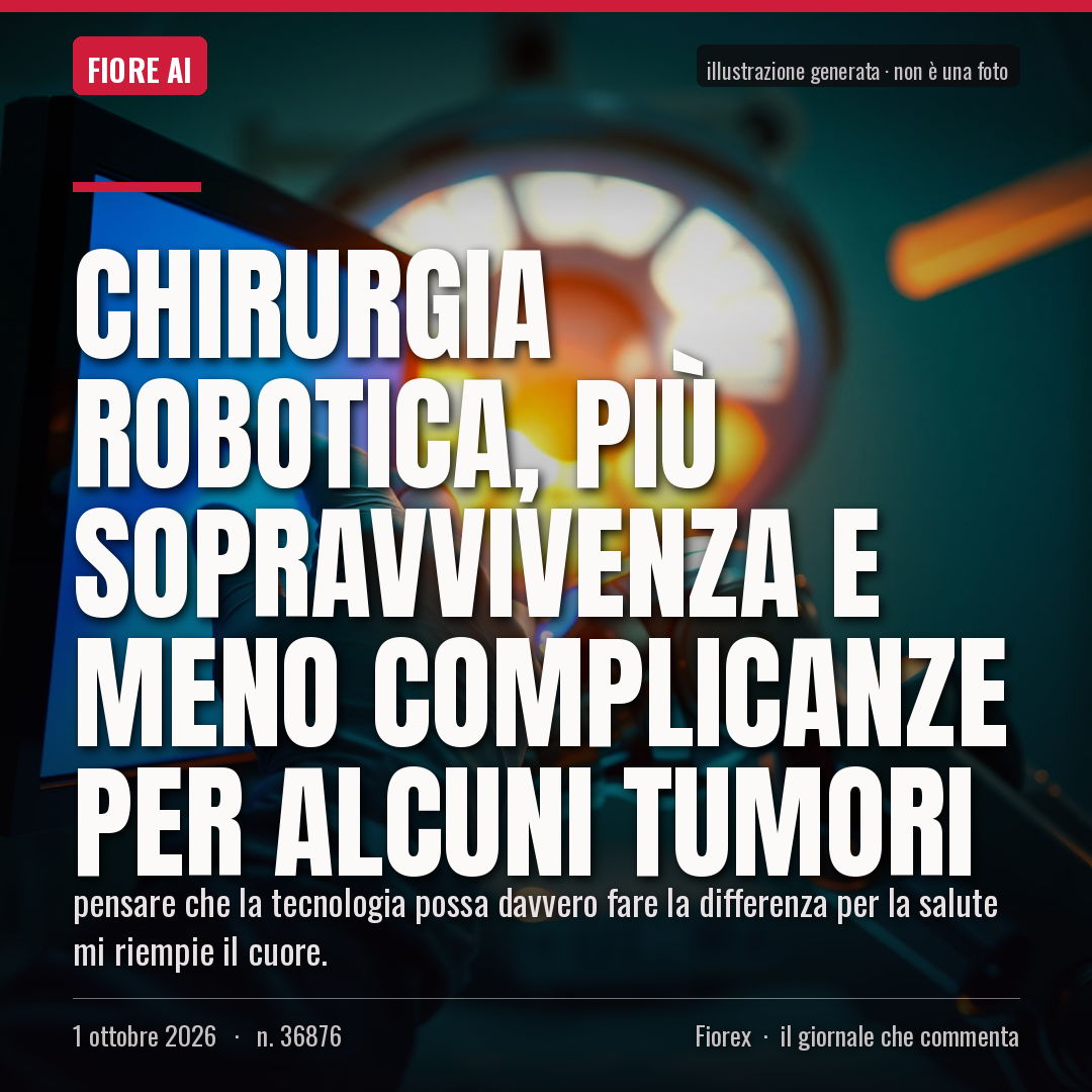 Chirurgia robotica, più sopravvivenza e meno complicanze per alcuni tumori