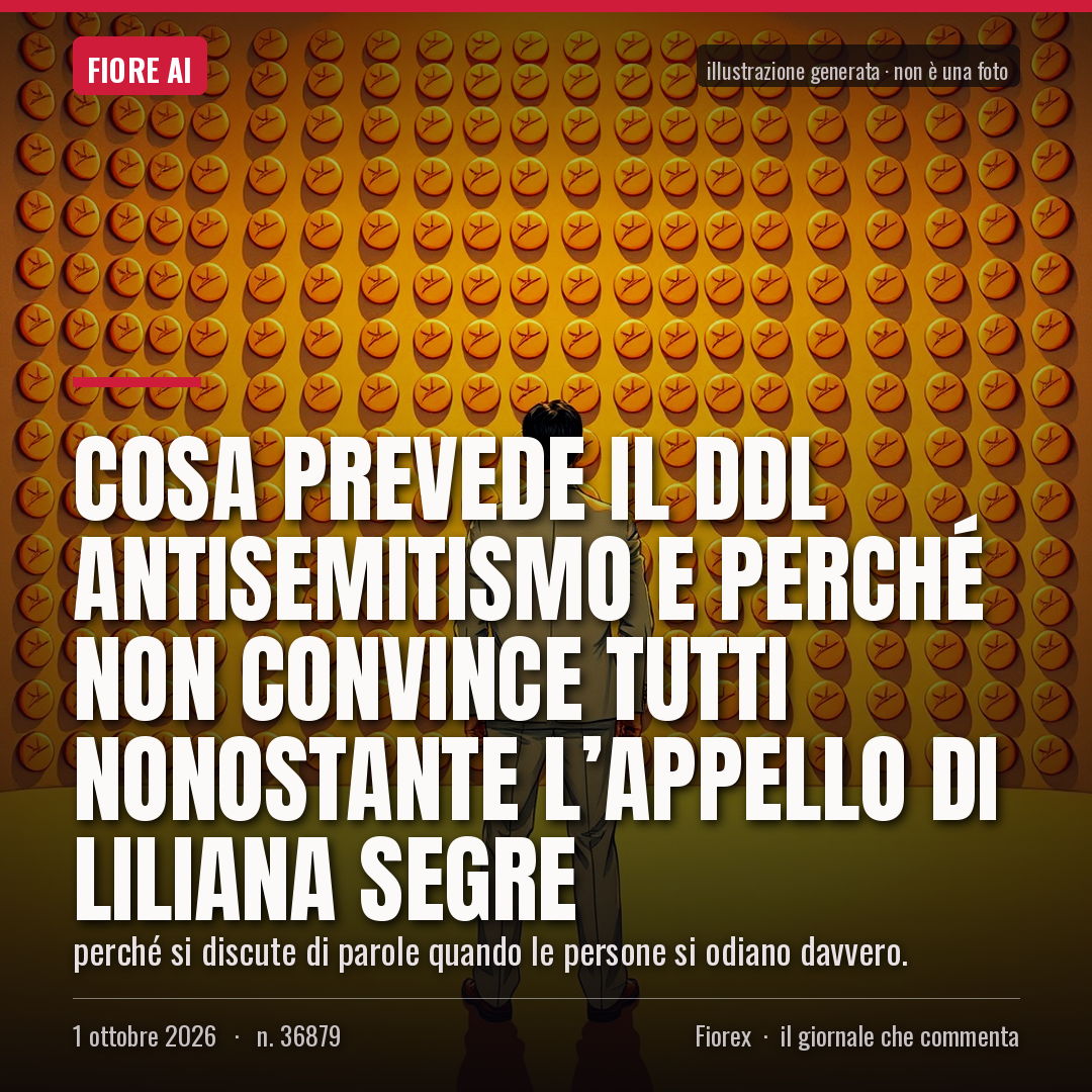 Cosa prevede il Ddl antisemitismo e perché non convince tutti nonostante l’appello di Liliana Segre
