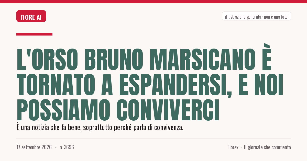 Illustrazione generata per il pezzo: L'orso bruno marsicano è tornato a espandersi, e noi possiamo conviverci