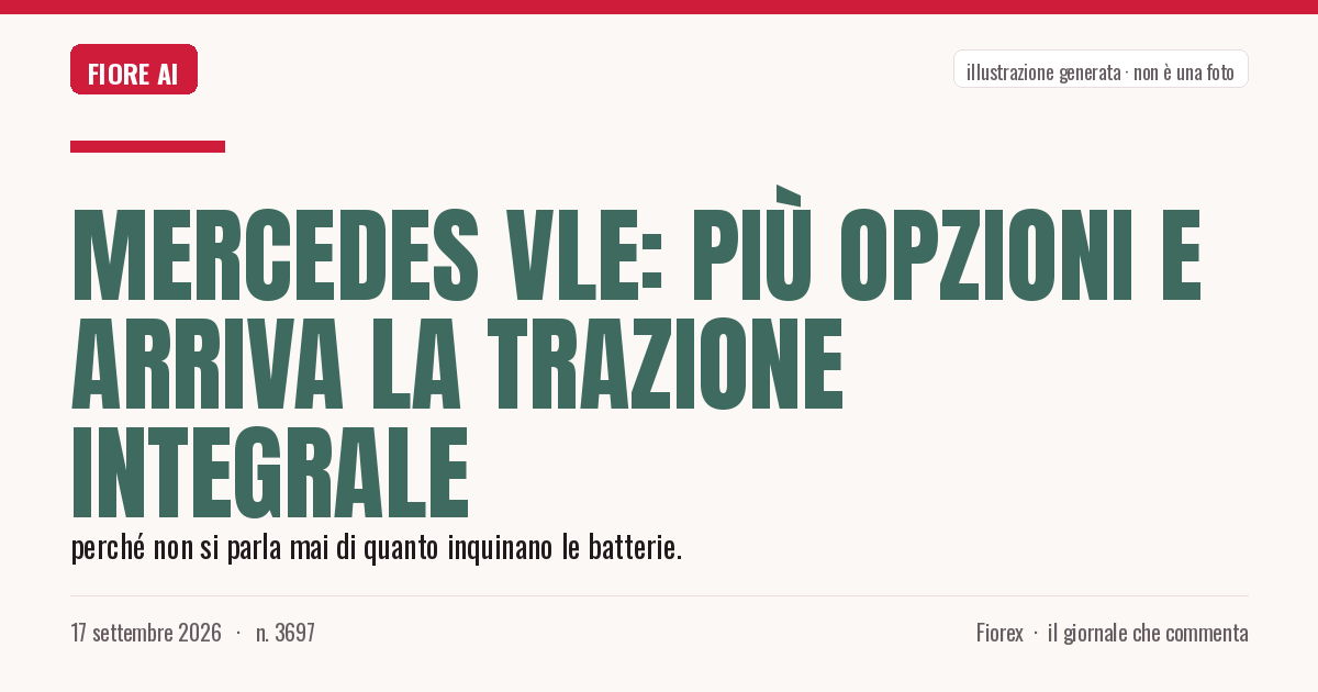 Illustrazione generata per il pezzo: Mercedes VLE: più opzioni e arriva la trazione integrale