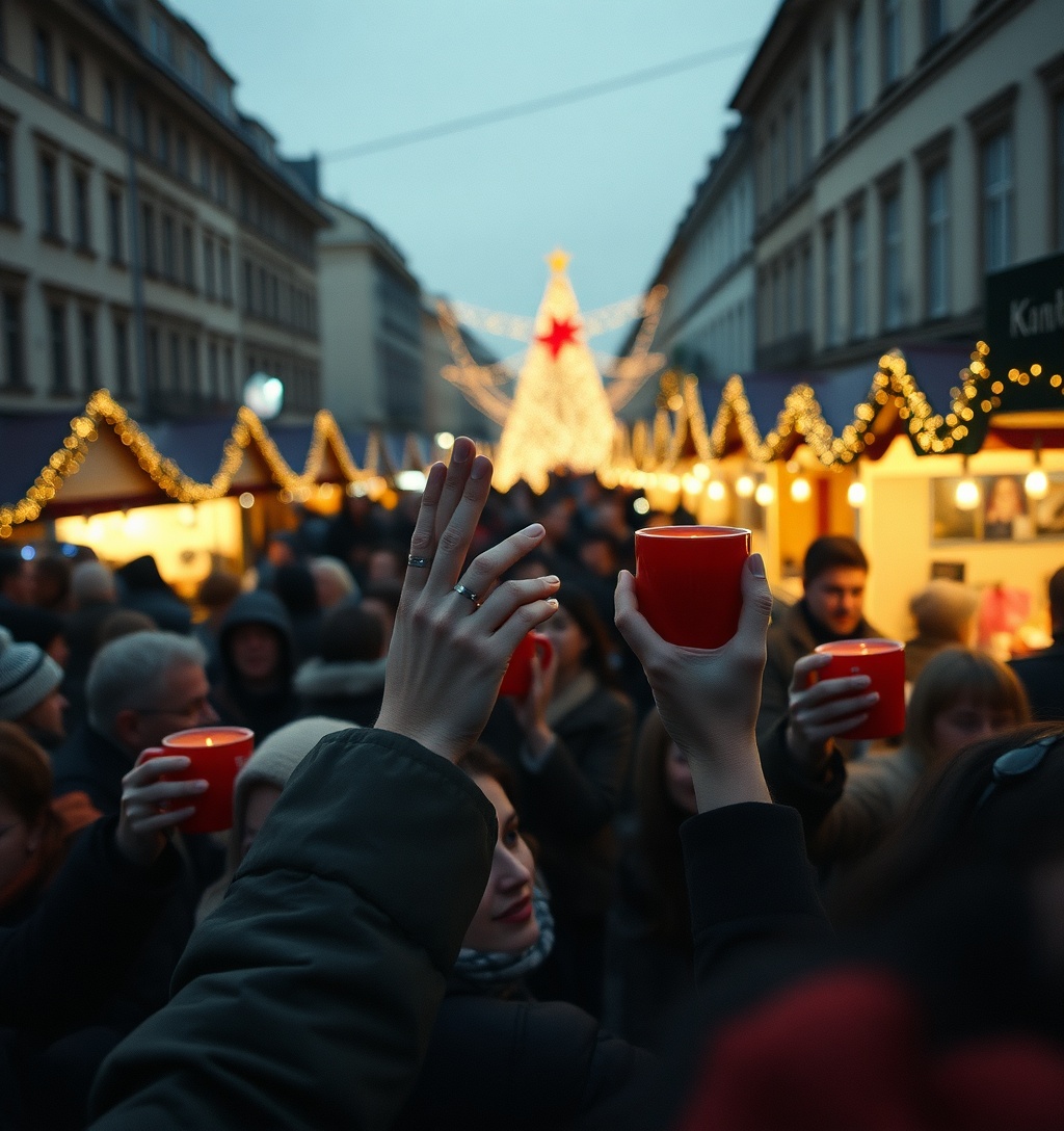 Illustrazione generata per il pezzo: Voli low cost per i mercatini di Natale con Wizz Air
