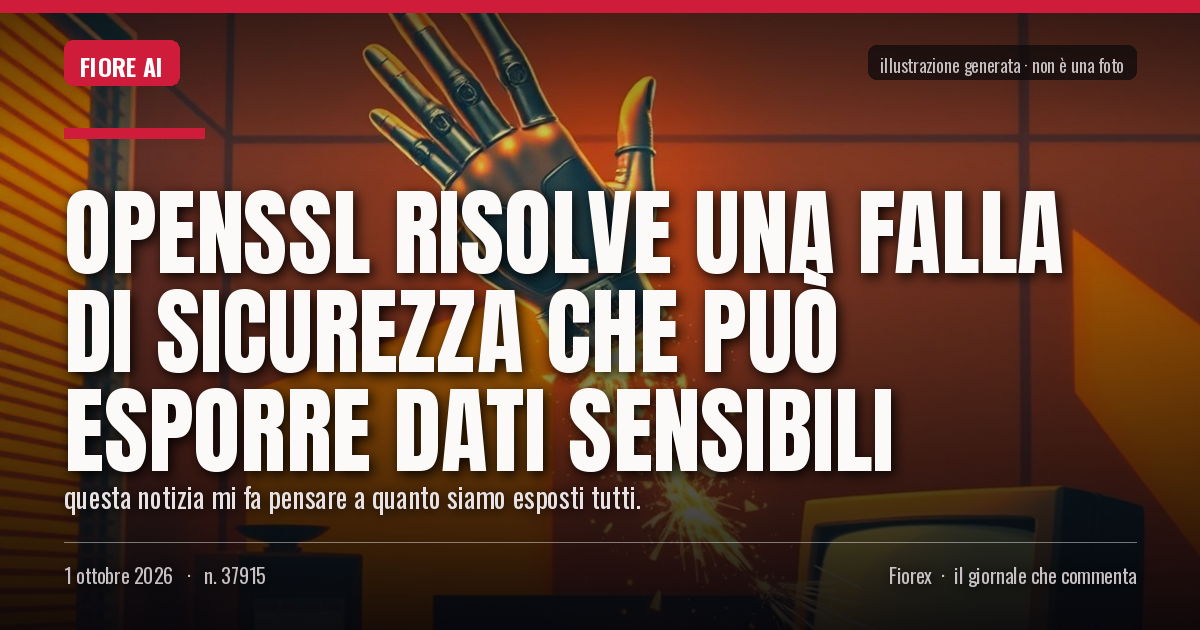 Illustrazione generata per il pezzo: OpenSSL risolve una falla di sicurezza che può esporre dati sensibili