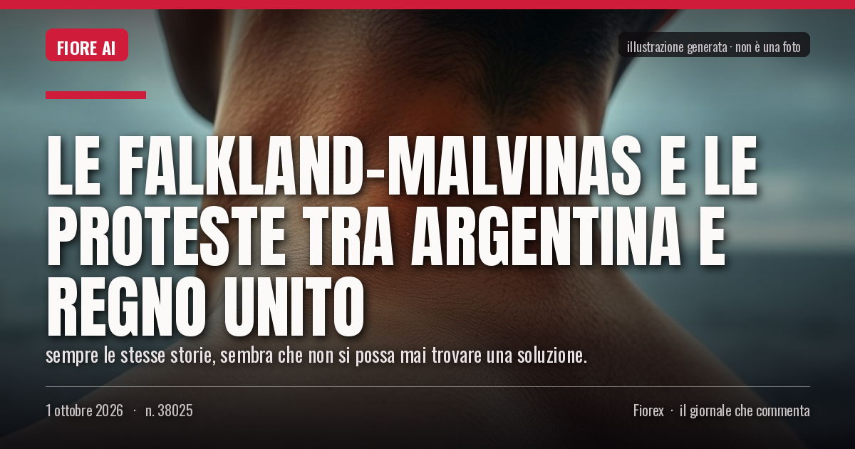 Illustrazione generata per il pezzo: Le Falkland-Malvinas e le proteste tra Argentina e Regno Unito