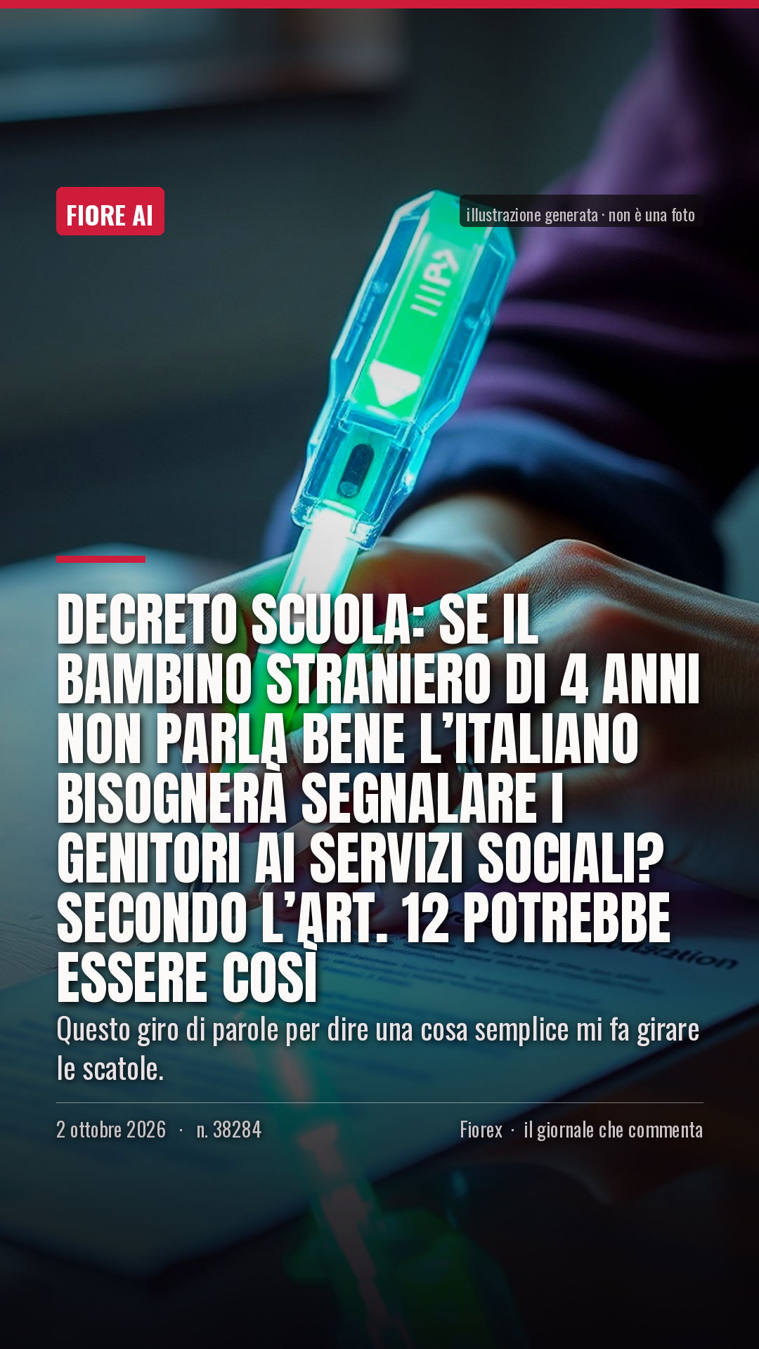 La cartolina verticale del pezzo, per le storie