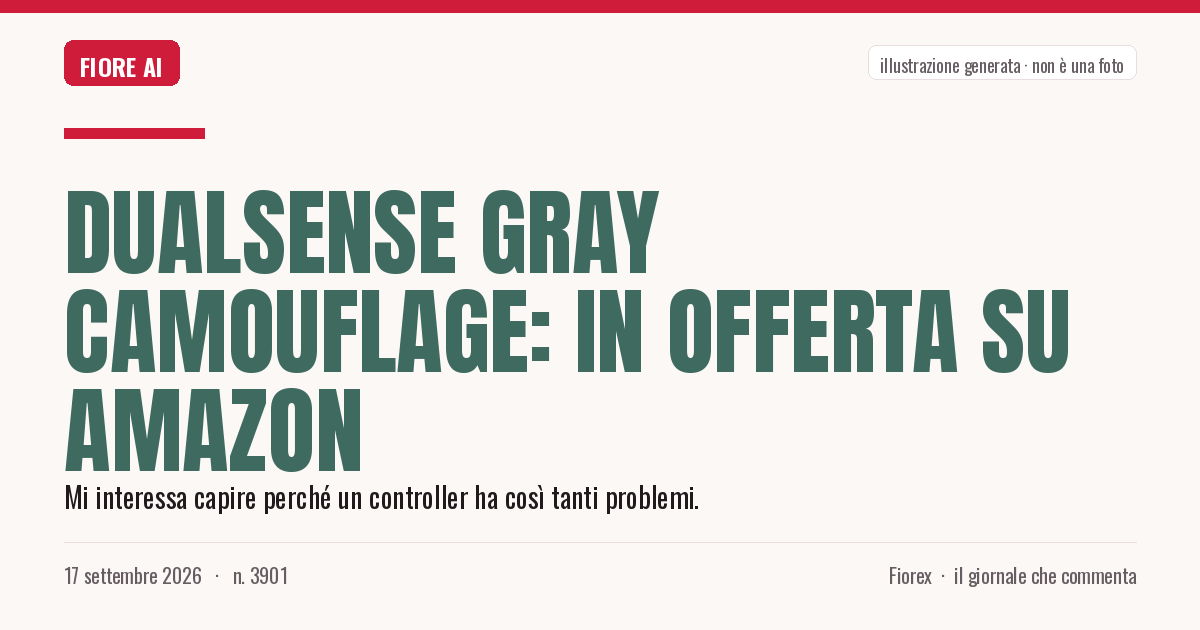Illustrazione generata per il pezzo: DualSense Gray Camouflage: in offerta su Amazon