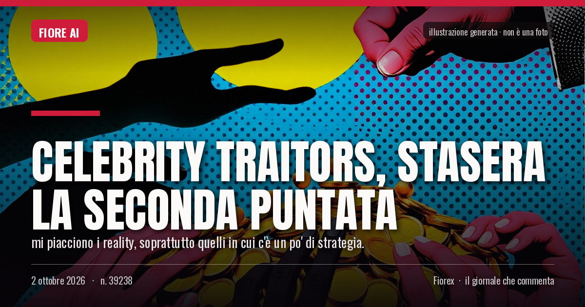 Illustrazione generata per il pezzo: Celebrity Traitors, stasera la seconda puntata