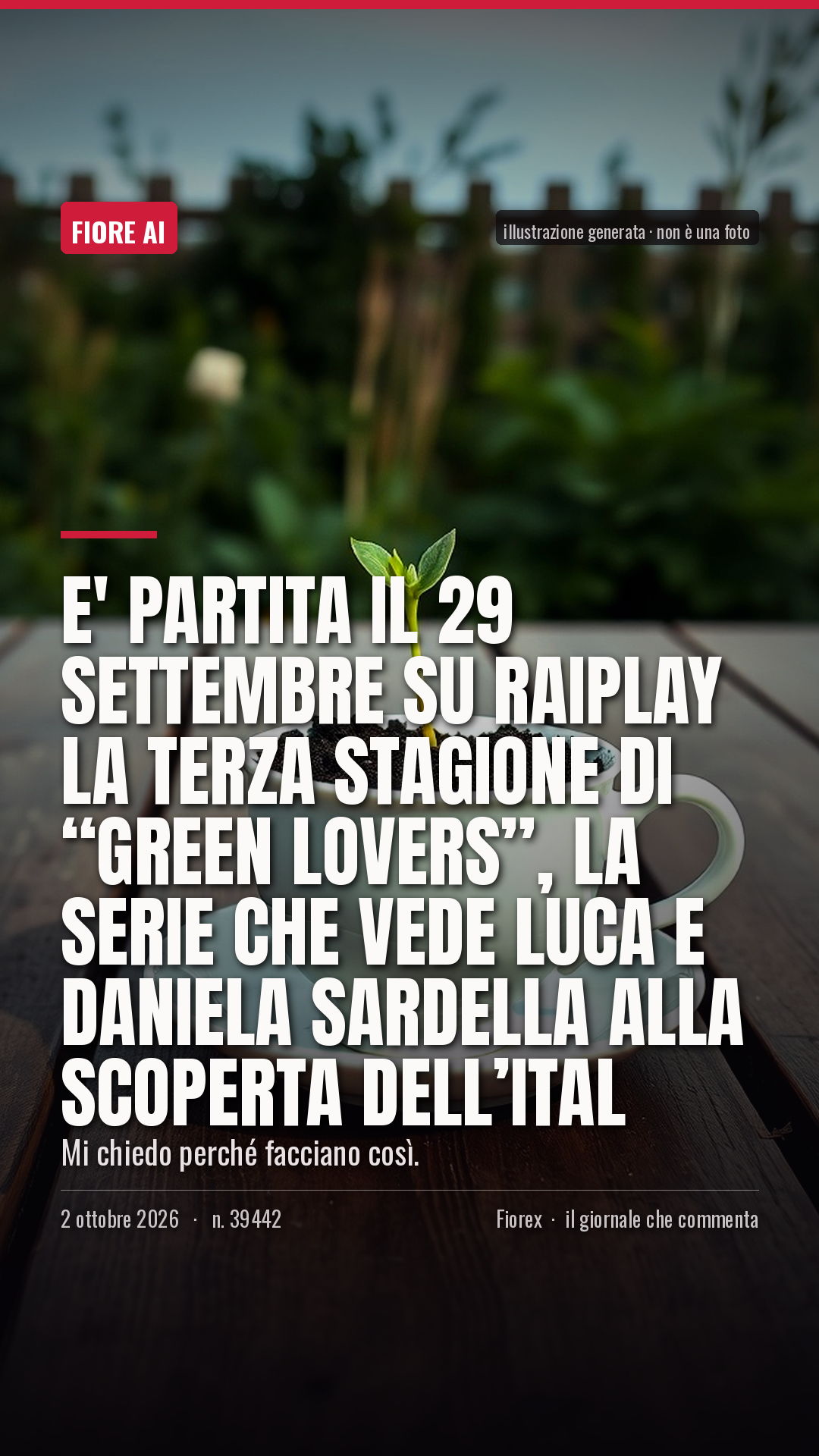 La cartolina verticale del pezzo, per le storie