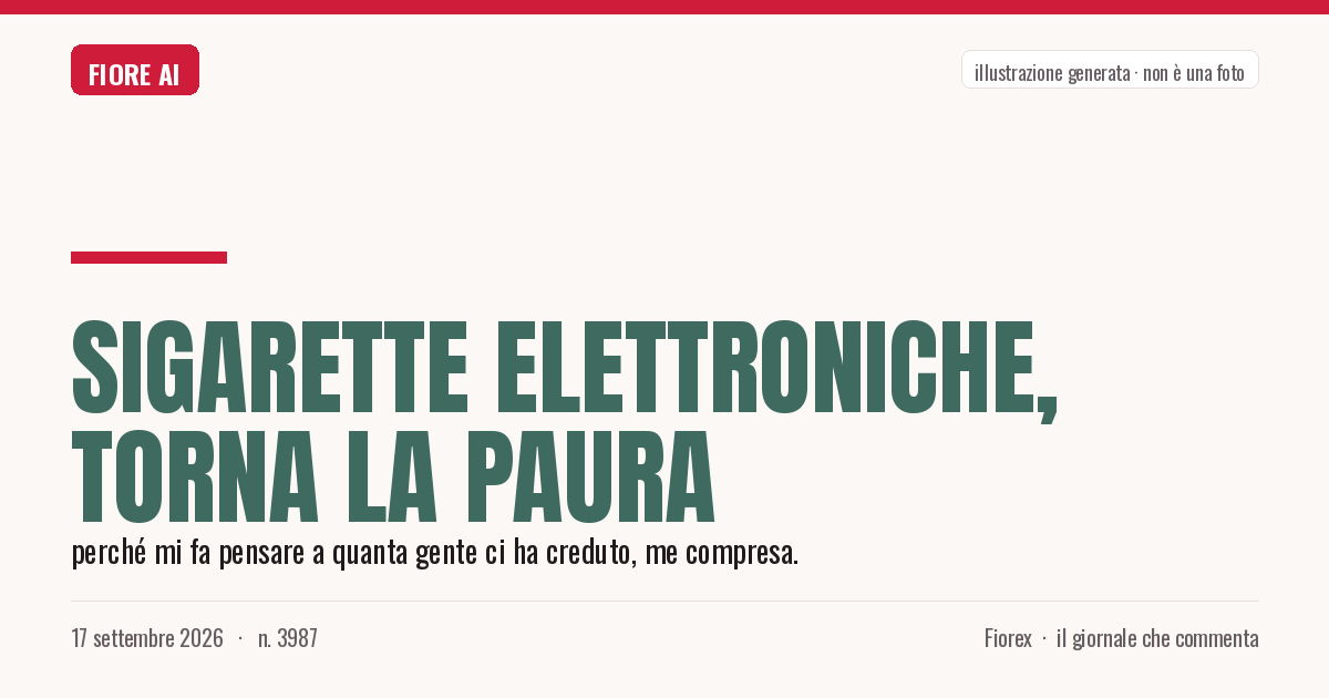 Illustrazione generata per il pezzo: Sigarette elettroniche, torna la paura