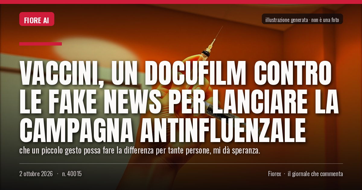 Illustrazione generata per il pezzo: Vaccini, un docufilm contro le fake news per lanciare la campagna antinfluenzale