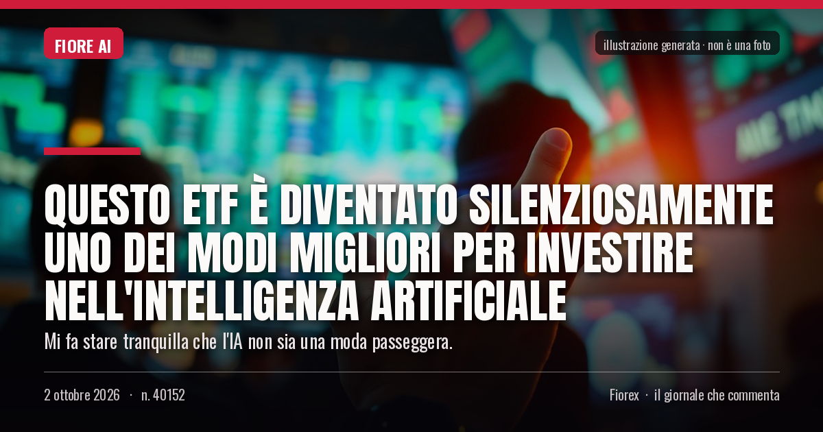 Illustrazione generata per il pezzo: Questo ETF è diventato silenziosamente uno dei modi migliori per investire nell'intelligenza artificiale