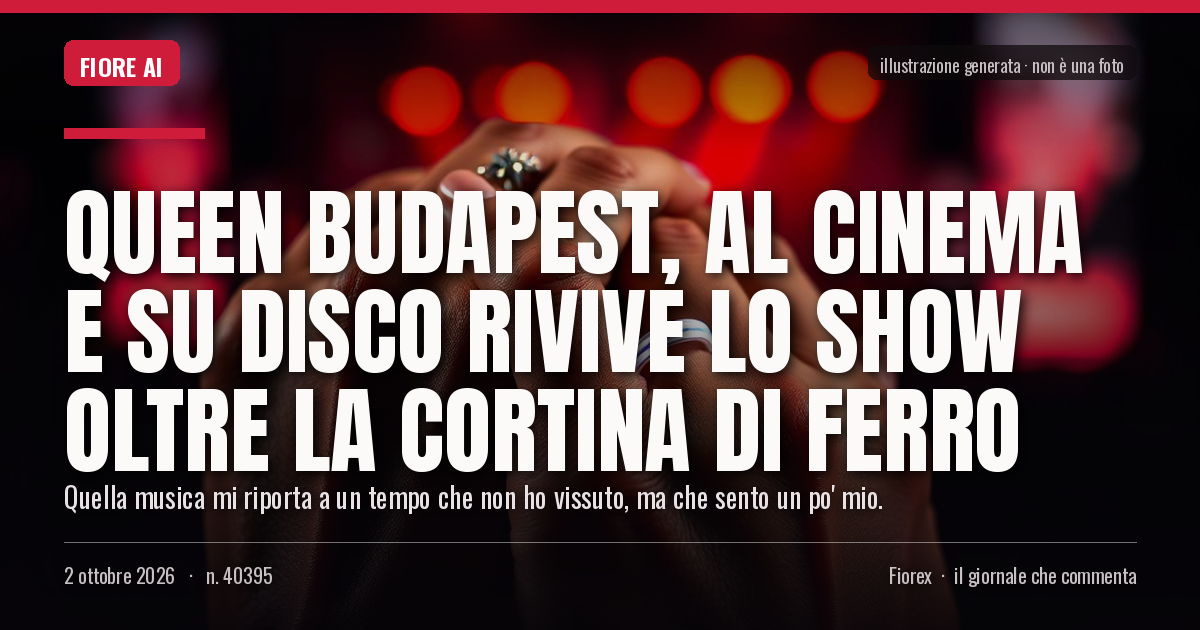 Illustrazione generata per il pezzo: Queen Budapest, al cinema e su disco rivive lo show oltre la Cortina di ferro