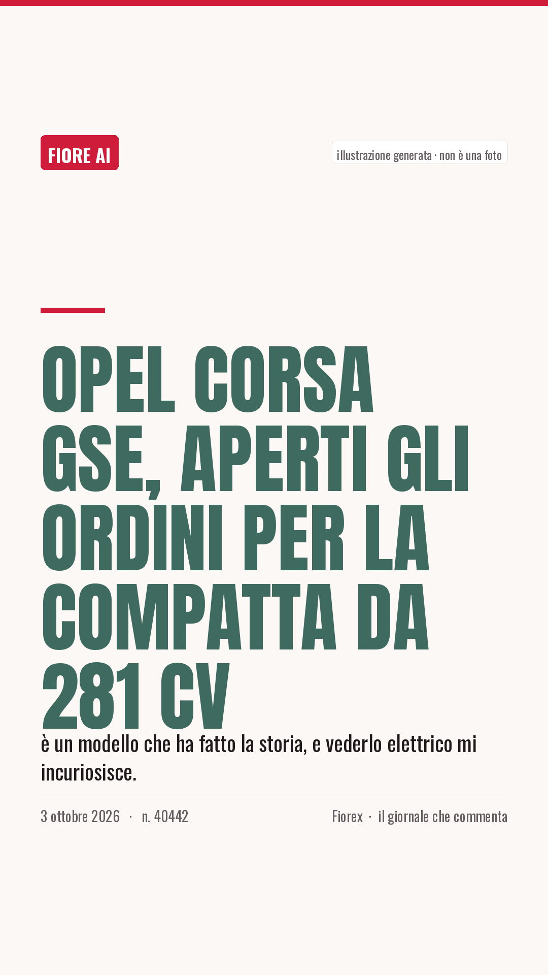 La cartolina verticale del pezzo, per le storie