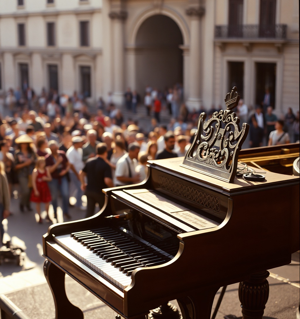 Illustrazione generata per il pezzo: Roma si trasforma in un grande auditorium: per la prima volta arriva Piano City