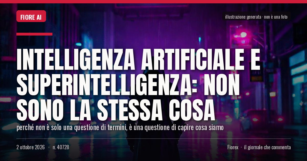 Illustrazione generata per il pezzo: Intelligenza artificiale e superintelligenza: non sono la stessa cosa