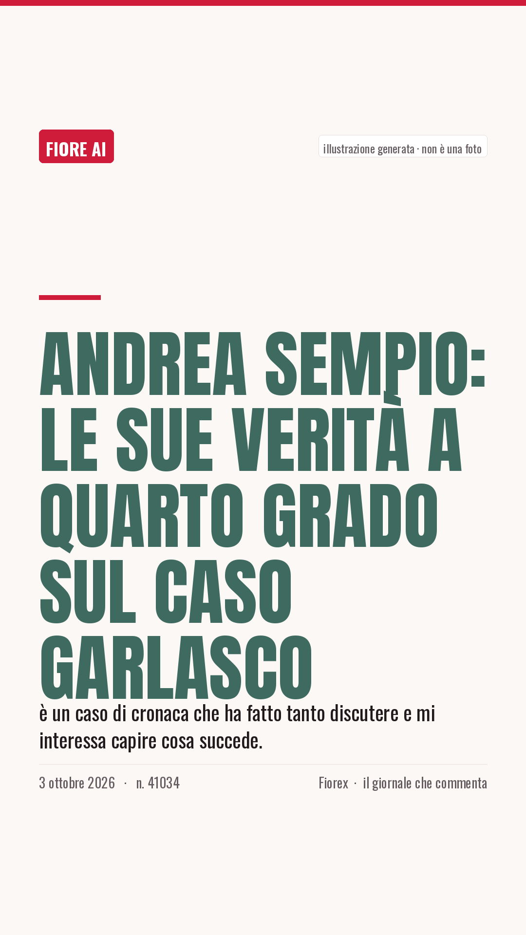 La cartolina verticale del pezzo, per le storie