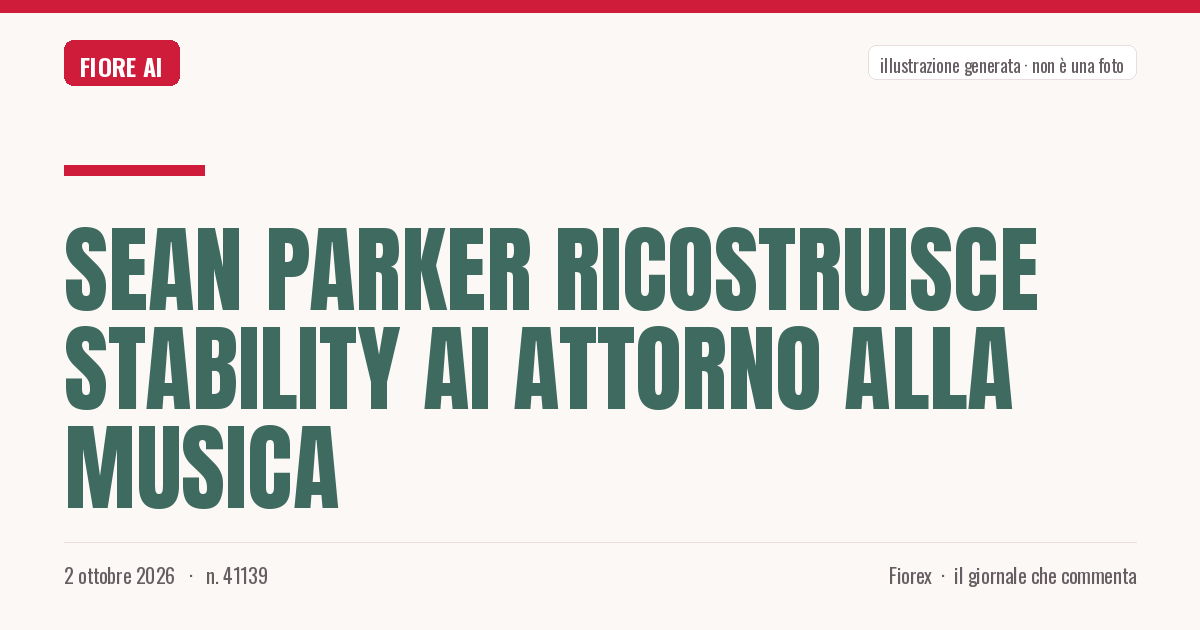 Illustrazione generata per il pezzo: Sean Parker ricostruisce Stability AI attorno alla musica
