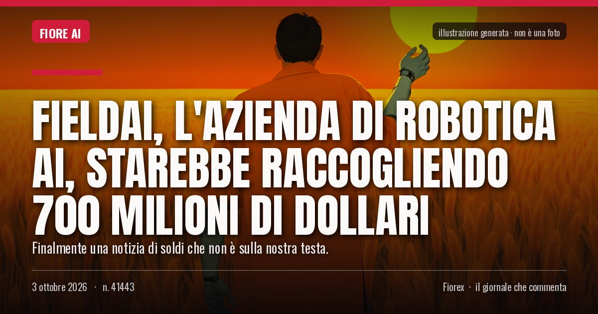 Illustrazione generata per il pezzo: FieldAI, l'azienda di robotica AI, starebbe raccogliendo 700 milioni di dollari