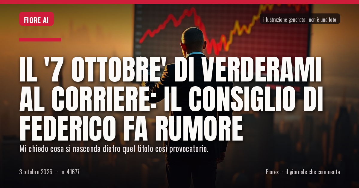 Illustrazione generata per il pezzo: Il '7 ottobre' di Verderami al Corriere: il consiglio di Federico fa rumore