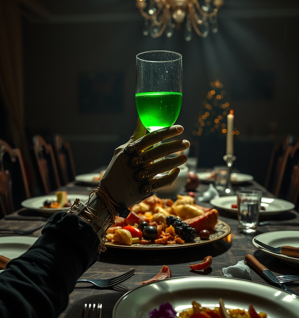 Illustrazione generata per il pezzo: La famiglia accusa il marito di aver rovinato la cena di festa per commenti razzisti