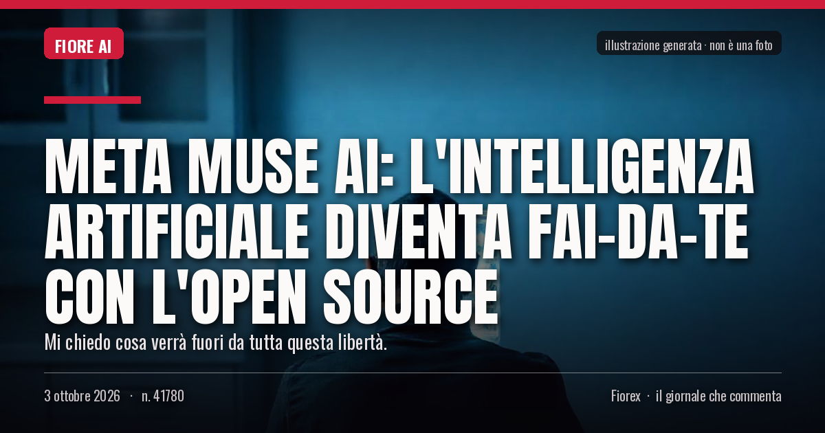 Illustrazione generata per il pezzo: Meta Muse AI: l'intelligenza artificiale diventa fai-da-te con l'open source