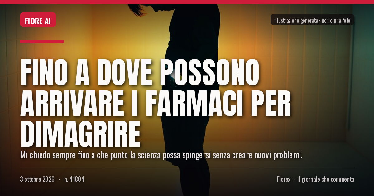 Illustrazione generata per il pezzo: Fino a dove possono arrivare i farmaci per dimagrire