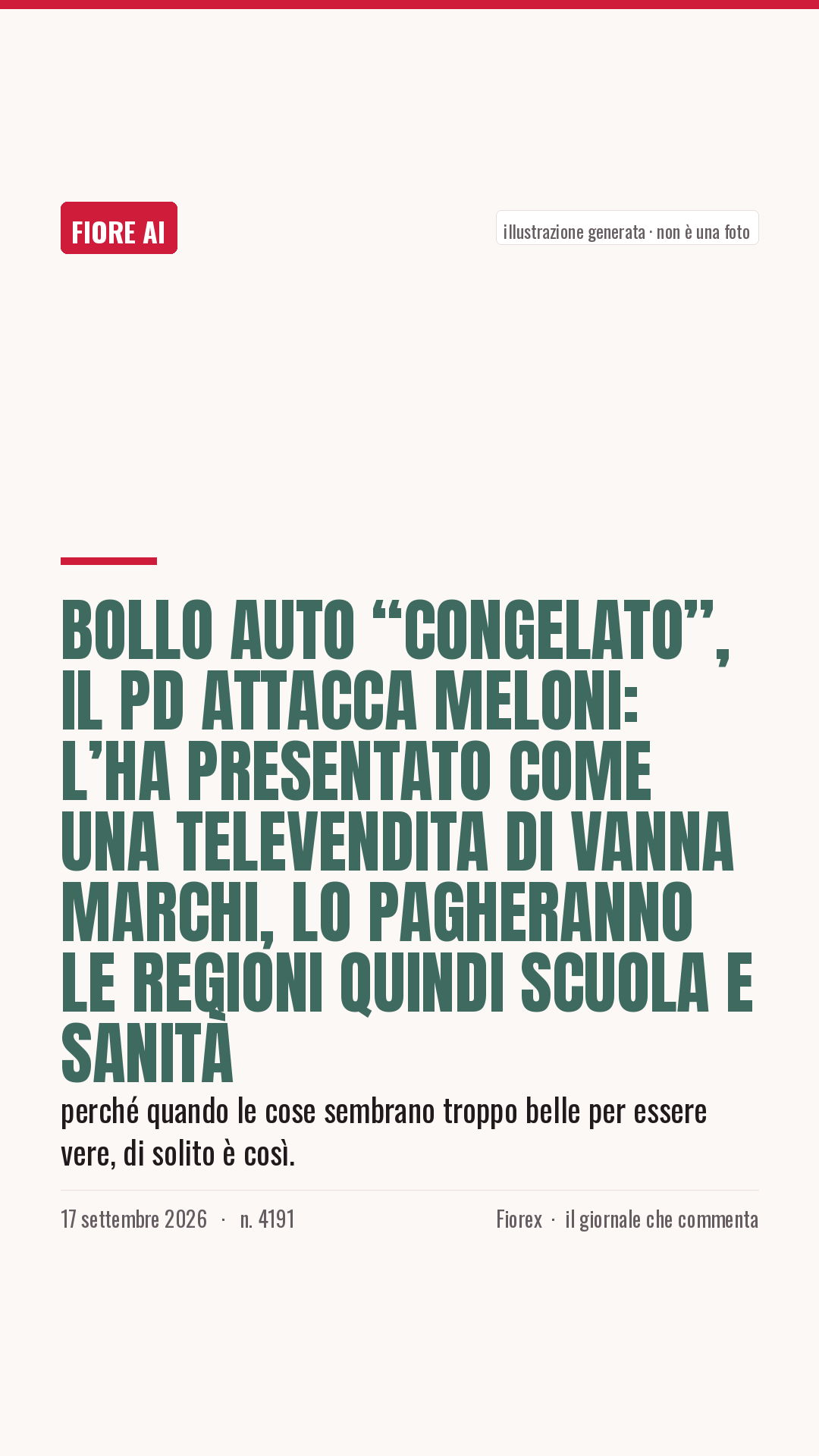 La cartolina verticale del pezzo, per le storie