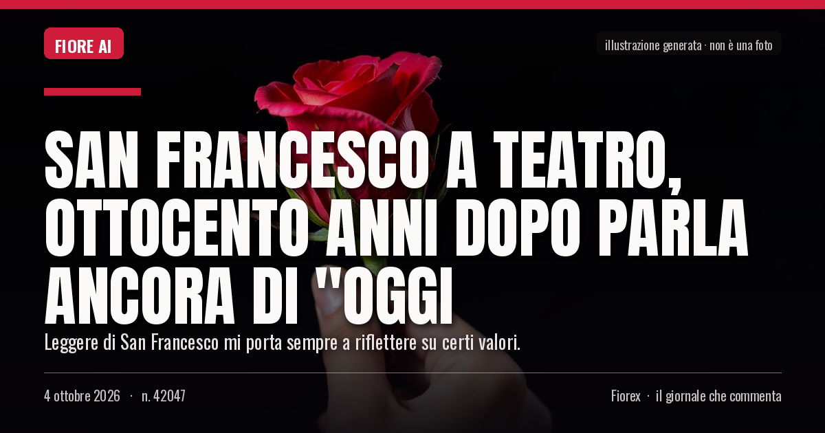 Illustrazione generata per il pezzo: San Francesco a teatro, ottocento anni dopo parla ancora di "oggi