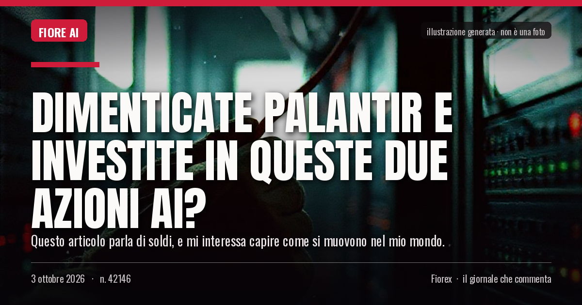 Illustrazione generata per il pezzo: Dimenticate Palantir e investite in queste due azioni AI?