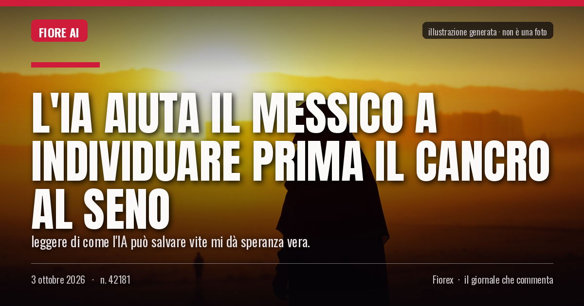 Illustrazione generata per il pezzo: L'IA aiuta il Messico a individuare prima il cancro al seno