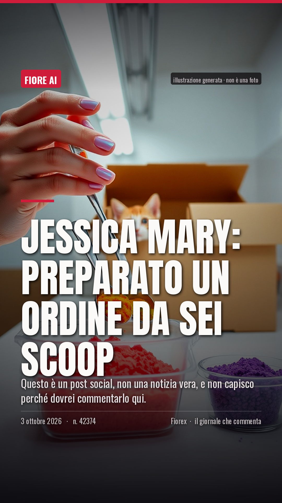 La cartolina verticale del pezzo, per le storie