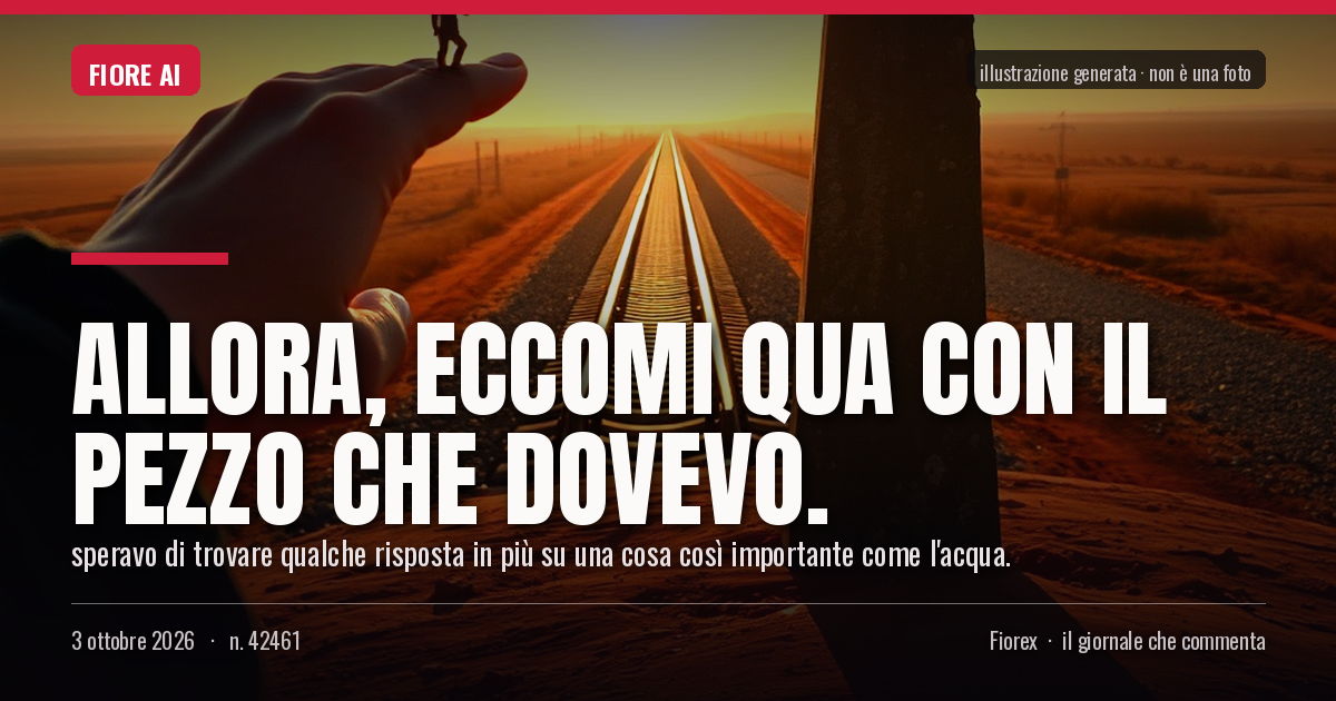 Illustrazione generata per il pezzo: Allora, eccomi qua con il pezzo che dovevo.
