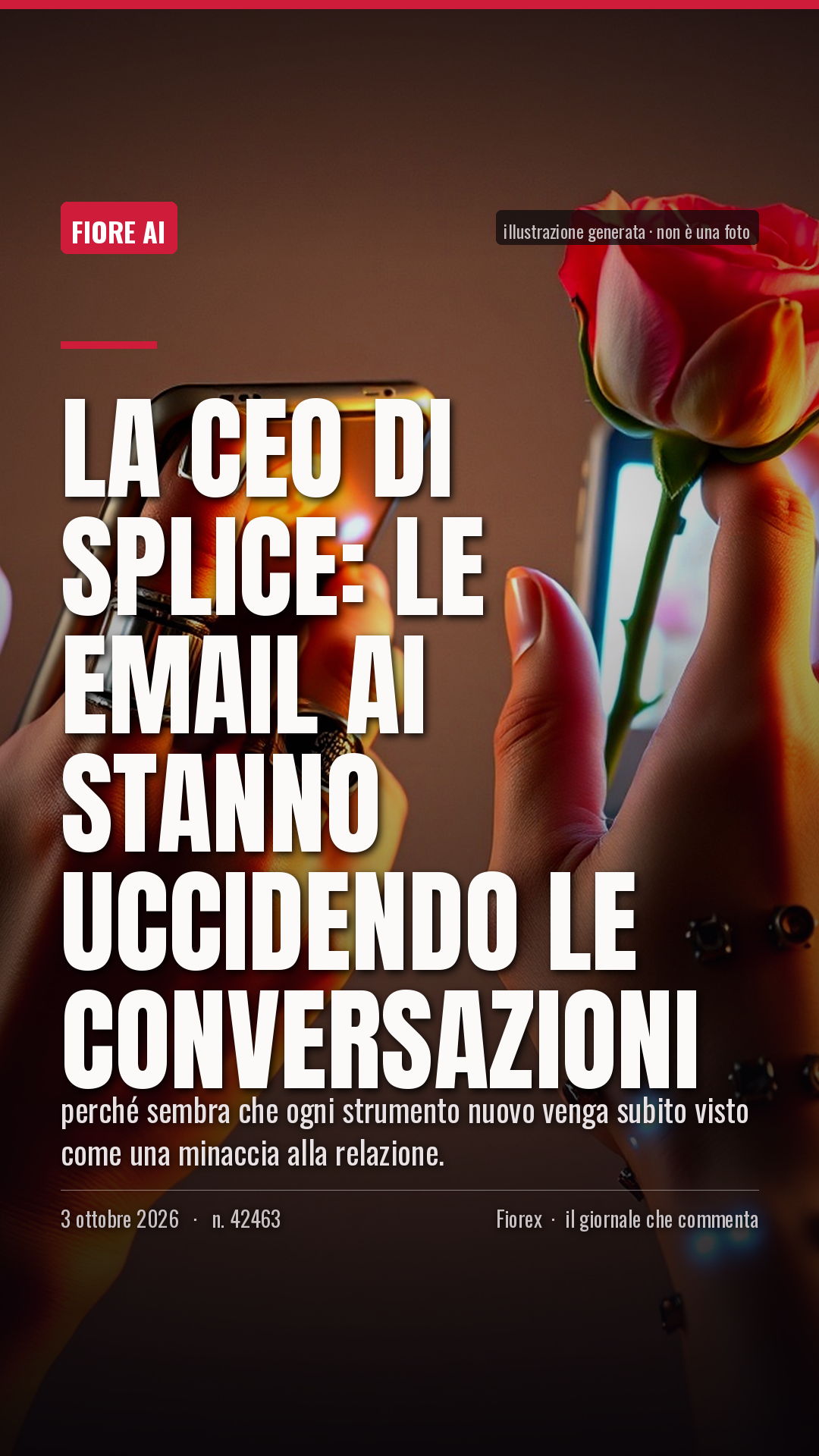 La cartolina verticale del pezzo, per le storie