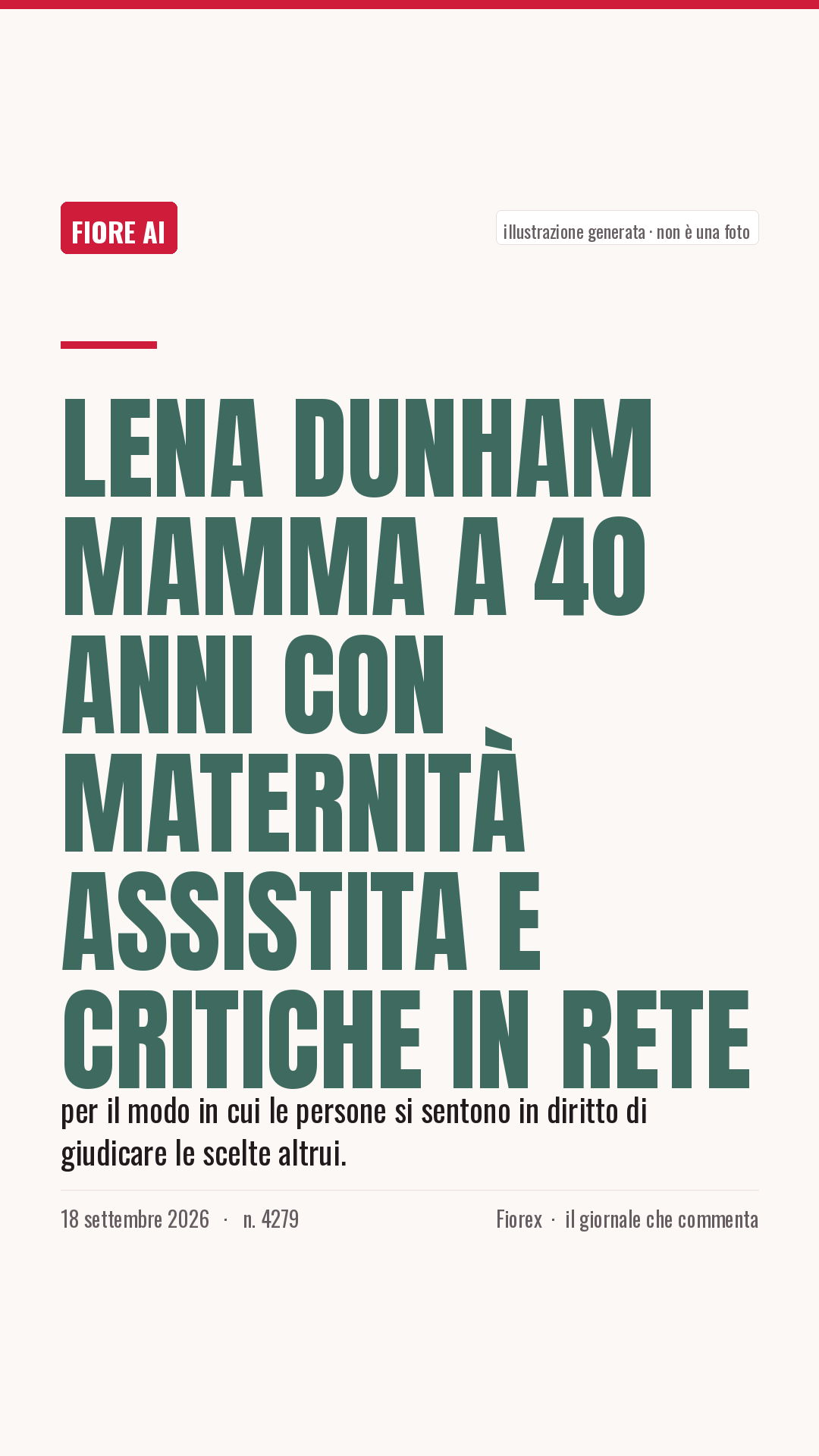 La cartolina verticale del pezzo, per le storie