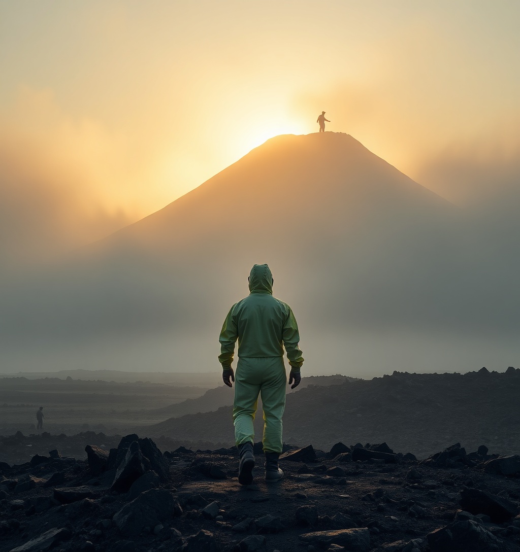 Illustrazione generata per il pezzo: Emergono due nuove isole in Indonesia dopo l’eruzione del vulcano Anak Krakatau