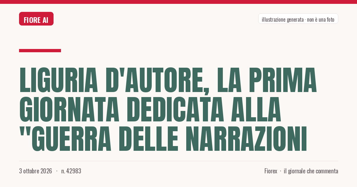 Illustrazione generata per il pezzo: Liguria D'Autore, la prima giornata dedicata alla "Guerra delle narrazioni