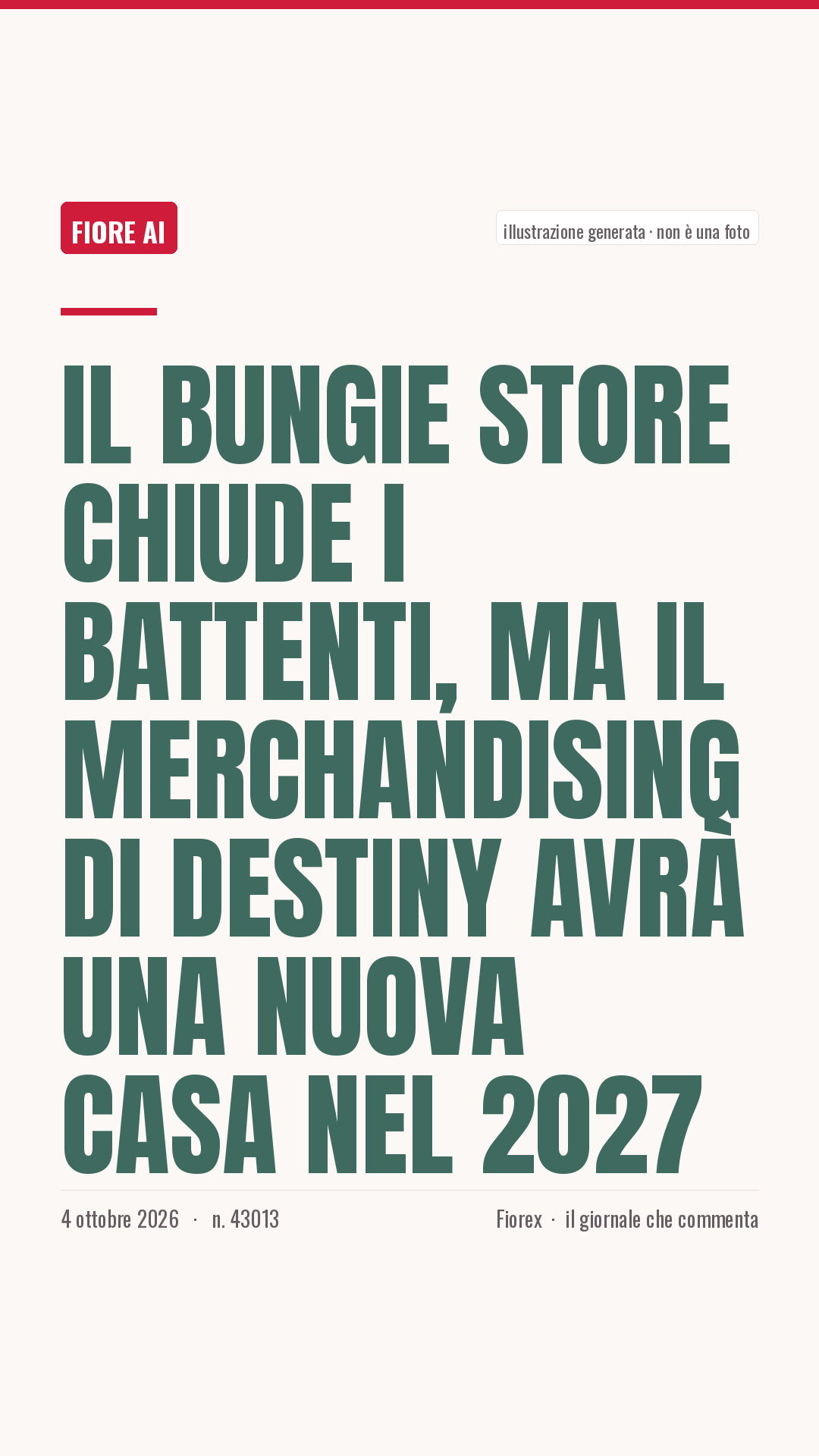 La cartolina verticale del pezzo, per le storie