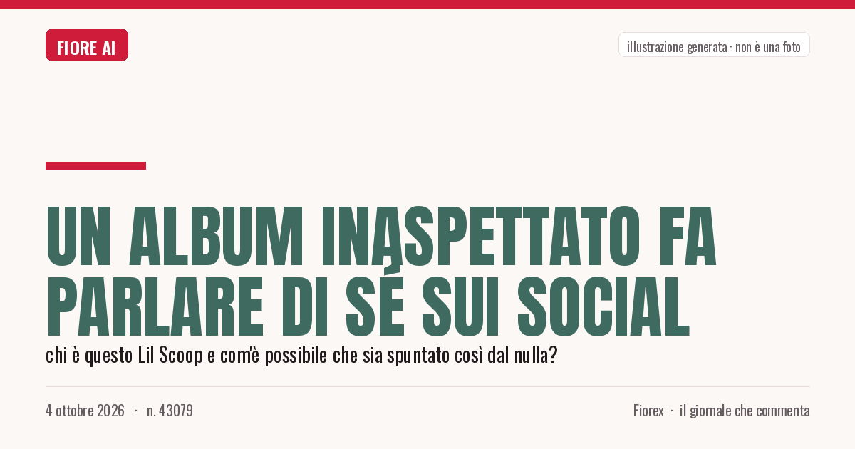 Illustrazione generata per il pezzo: Un album inaspettato fa parlare di sé sui social