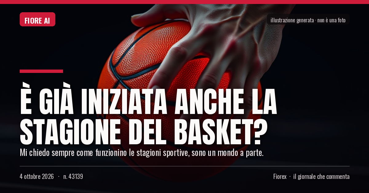 Illustrazione generata per il pezzo: È già iniziata anche la stagione del basket?