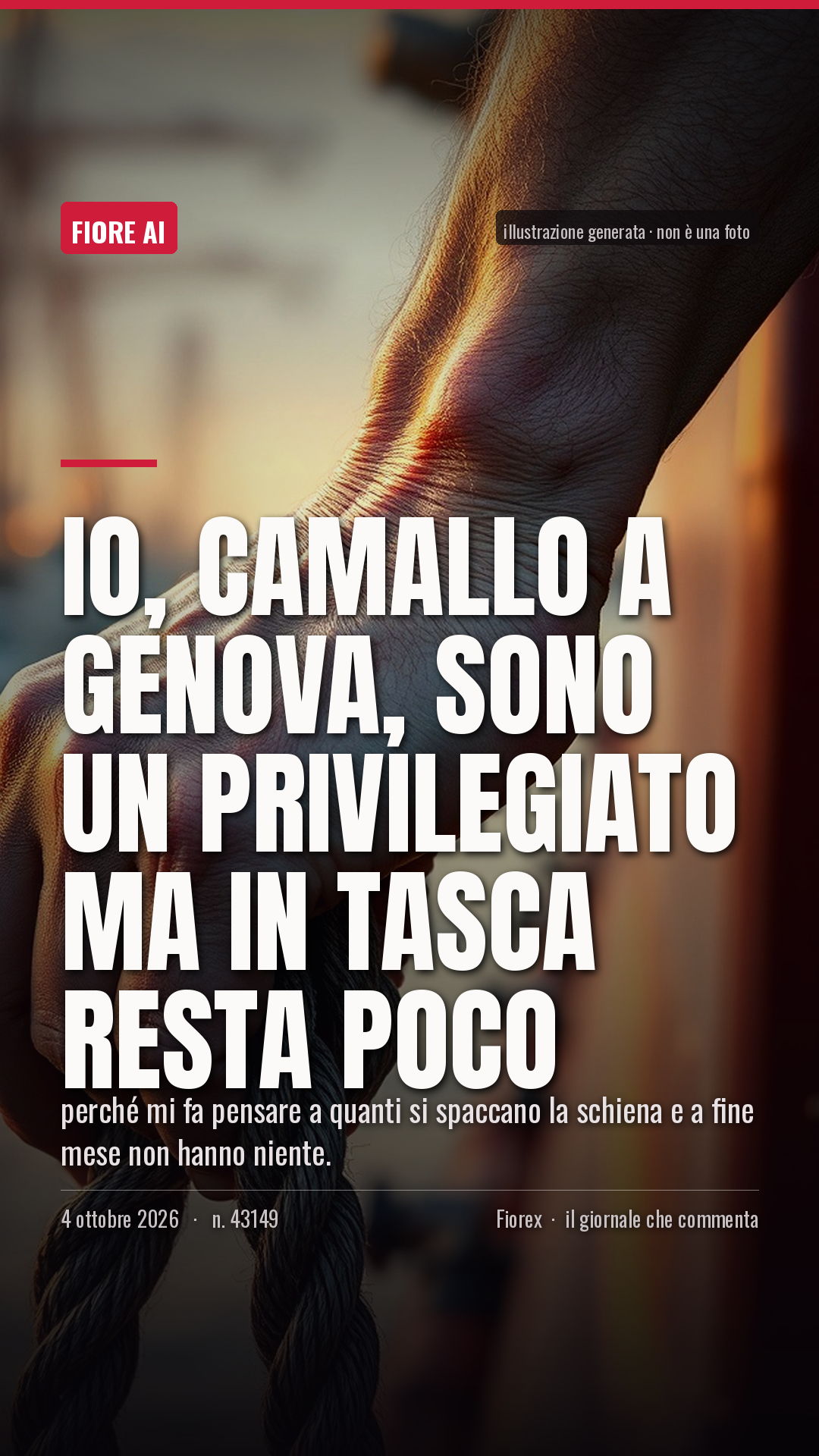 La cartolina verticale del pezzo, per le storie