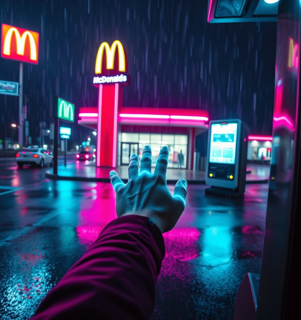Illustrazione generata per il pezzo: McDonald's estende l'uso dell'IA per i prezzi dei menu