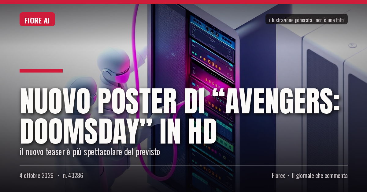 Illustrazione generata per il pezzo: Nuovo poster di “AVENGERS: DOOMSDAY” in HD