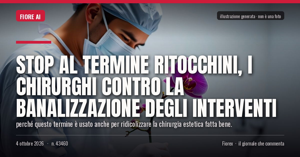 Illustrazione generata per il pezzo: Stop al termine ritocchini, i chirurghi contro la banalizzazione degli interventi