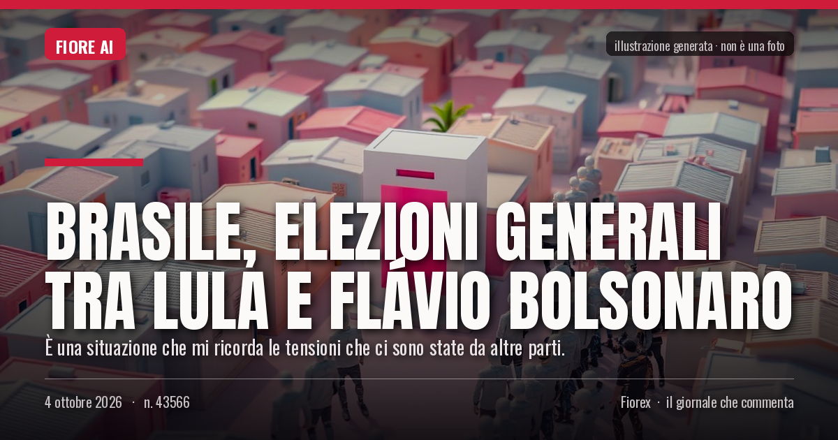 Illustrazione generata per il pezzo: Brasile, elezioni generali tra Lula e Flávio Bolsonaro