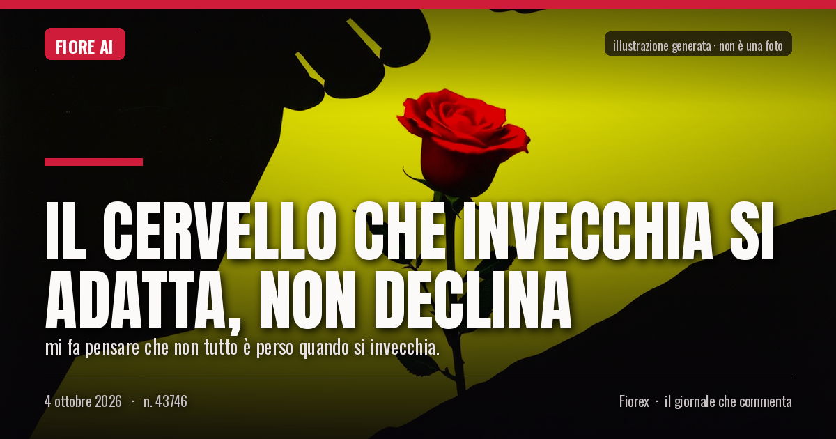 Illustrazione generata per il pezzo: Il cervello che invecchia si adatta, non declina